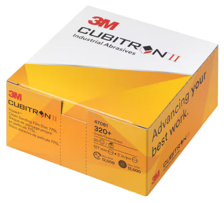 3M Xtract™ Cubitron™ II filmschijf 775L, 127 mm, 320+ 500LG, 50 per inner, 250 per case