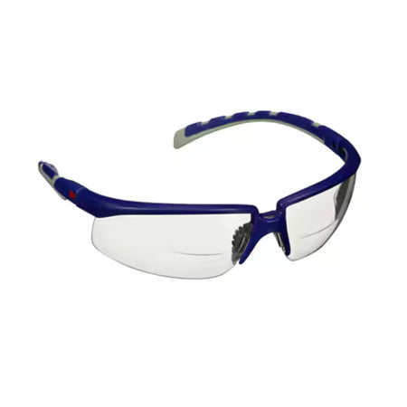 3M™ Solus™ 2000 Veiligheidsbril, blauw/grijze veren, anticondens/antikras, leesbril +2,5, heldere lenzen, S2025AF-BLU, 20/doos