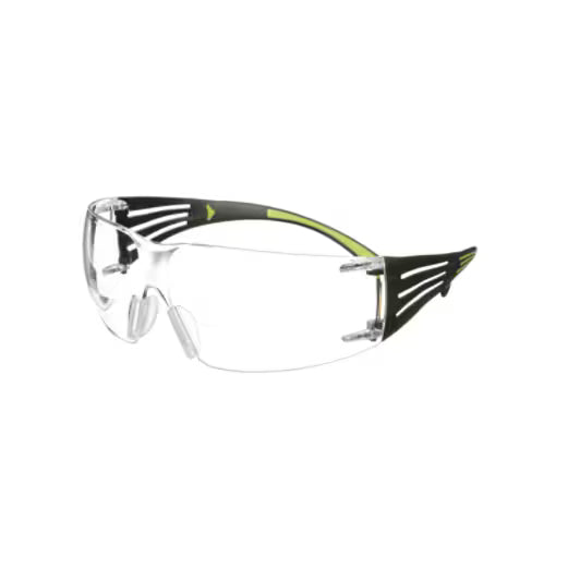 3M™ SecureFit™ 400 Veiligheidsleesbril, zwart/groen montuur, antikras/anticondens, heldere +2.5 lenzen, SF425AS/AF-EU, 20/doos