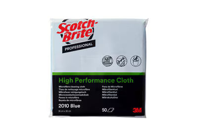 Scotch-Brite™ High Performance Microvezeldoek 2011, Blauw, 360 mm x 360 mm, 50/Pak, 8 Pak/Doos