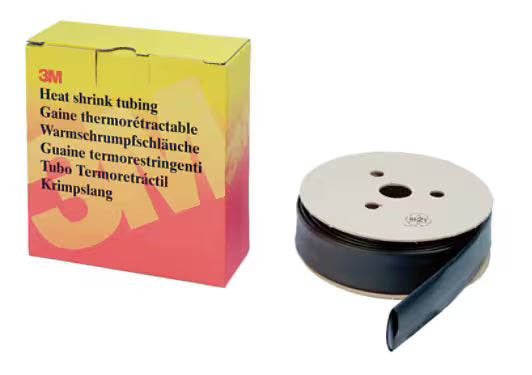 3M™ HSR Dunwandige Warmtekrimpkousbuis op Minirol, Zwart, 12,7/6,4 mm, 6 m, Dispenserdoos