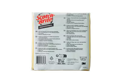 Scotch-Brite™ High Performance Microvezeldoek 2011, Geel, 360 mm x 360 mm, 50/Pak, 8 Pak/Doos