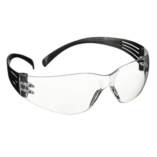 3M™ SecureFit™ 100 Veiligheidsbril, zwart montuur, antikras/anticondens, heldere lenzen, SF101AF-BLK-EU, 5/verp., 20 verp./doos