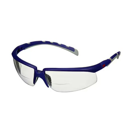 3M™ Solus™ 2000 Veiligheidsbril, blauw/grijze veren, anticondens/antikras, leesbril +1.5, heldere lenzen, S2015AF-BLU, 20/doos