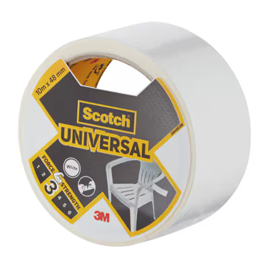 Scotch® universele ducttape wit 2904, 10 m x 48 mm 6 rollen/doos