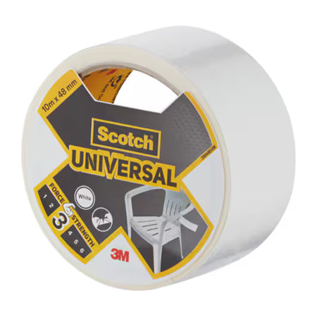 Scotch® universele ducttape wit 2904, 10 m x 48 mm 6 rollen/doos