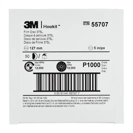 3M™ Hookit™ Film Schuurschijf 375L, 150 mm, 15 Gat, P1500, PN86706