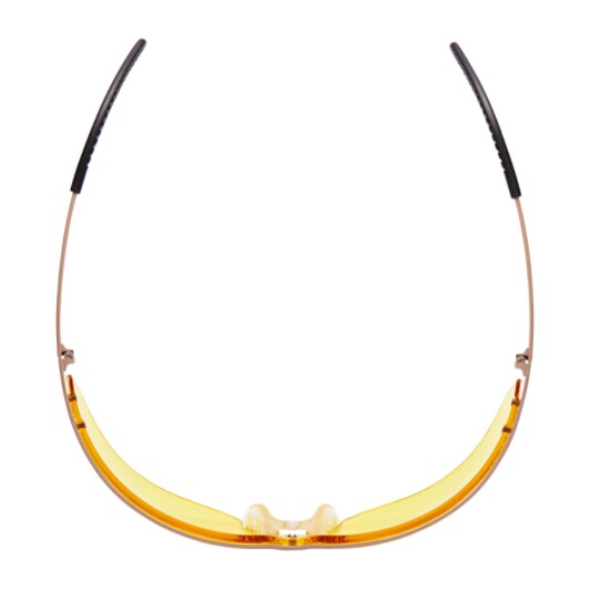 3M™ Metaliks™ Veiligheidssportbrillen, metalen montuur, krasbestendig/anticondens, amberkleurige lenzen, 71461-00002
