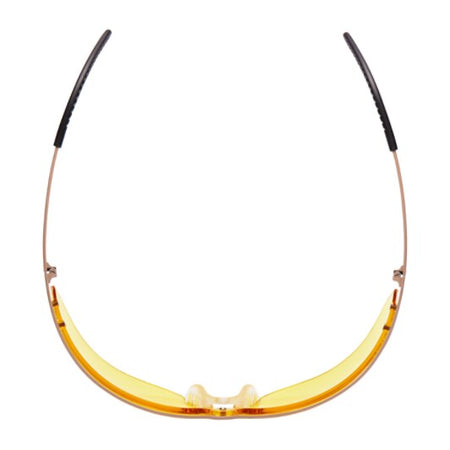 3M™ Metaliks™ Veiligheidssportbrillen, metalen montuur, krasbestendig/anticondens, amberkleurige lenzen, 71461-00002
