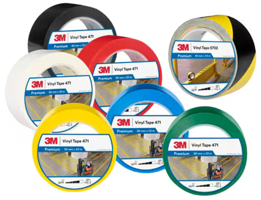 3M™ Vinyl Tape 471, Geel, 13 mm x 33 m, 0.14 mm