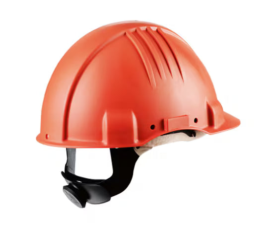 3M™ Veiligheidshelm voor hoge temperaturen,ratelverstelling, zonder ventilatie, 1000 V diëlektrisch, leren zweetband, oranje, G3501M-OR