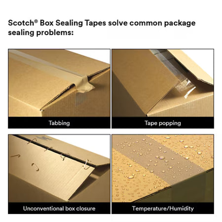 Scotch® Krachtige Verpakkingstape 375+, Transparant, 72 mm x 50 m