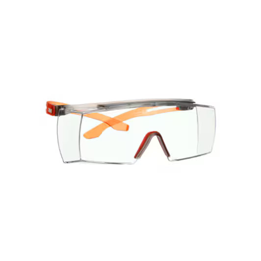 3M™ SecureFit™ 3700 Overzetbril, oranje veren, Scotchgard™ anticondens (K&N), heldere lens, SF3701SGAF-ORG-EU, 20/doos