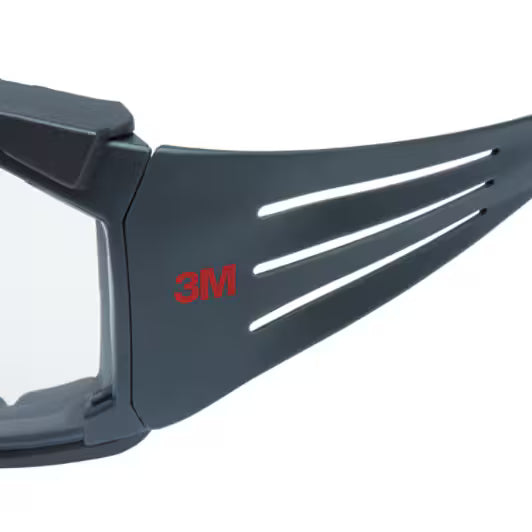 3M™ SecureFit™ 600 Veiligheidsbril, grijs montuur, foam, Scotchgard™ condenswerende en krasbestendige coating (K&N), transparante lenzen, SF601SGAF/FI-EU