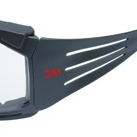 3M™ SecureFit™ 600 Veiligheidsbril, grijs montuur, foam, Scotchgard™ condenswerende en krasbestendige coating (K&N), transparante lenzen, SF601SGAF/FI-EU