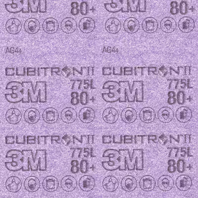 3M™ Cubitron™ II Stikit™ Film Sheet 775L, 80+ 3MIL, 300 mm x 350 mm, 30/Pac, 150 ea/Case