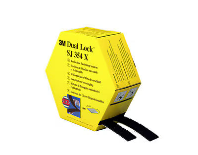 3M™ Dual Lock™ Hersluitbare Klikband SJ3540X, Zwart, 25 mm x 25 m, 5.7 mm, 40 kopjes/cm², Dispenserdoos