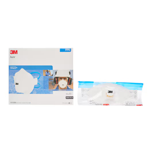 3M™ Aura™ Stofmasker, FFP2, met ventiel, 9322+