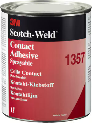 3M™ Hoogwaardige Neopreencontactlijm 1357, Grijsgroen, 1 L
