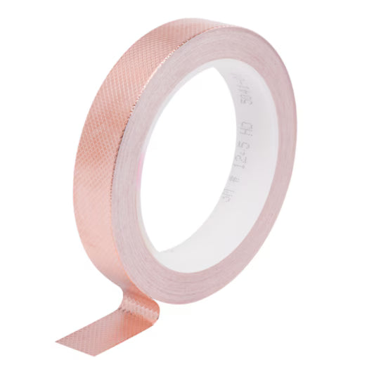 3M™ ET 1245 Koperfolie, reliëf, met niet-geleidende lijm, Koper, 50 mm x 16,5 m x 0,1 mm