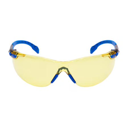 3M™ Solus™ 1000 Veiligheidsbril, blauw/zwart montuur, Scotchgard™ condenswerende en krasbestendige coating (K&N), amberkleurige lenzen, S1103SGAF-EU, 20/doos