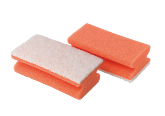 Scotch-Brite™ Synthetische spons met handgreep 106, Rood/Wit, 70 mm x 130 mm, 10/Pak
