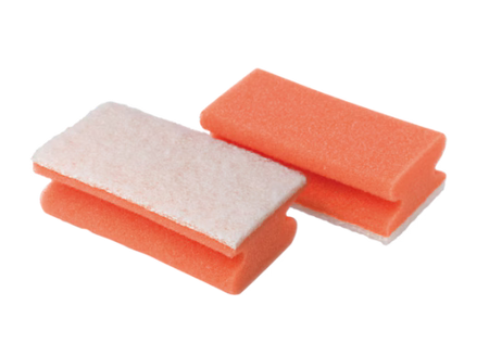 Scotch-Brite™ Synthetische spons met handgreep 106, Rood/Wit, 70 mm x 130 mm, 10/Pak