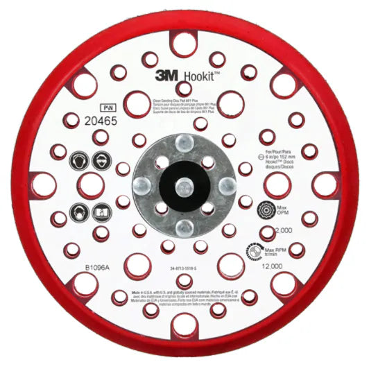 3M Xtract™ Laag Profiel Finishing Steunschijf, 152 mm x 9.52 mm x 15.8 mm, 53 Gaten