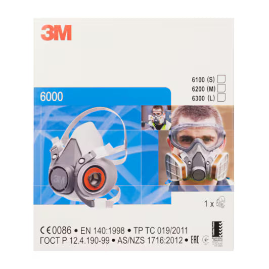 3M™ herbruikbaar halfgelaatsmasker, maat Small, 6100