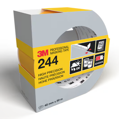 3M™ Professionele maskeertape 244, Verschillende oppervlakken, 48 mm x 50 m, 1 rol/verpakking, 100% PEFC, SGSCH-PEFC-COC-110078