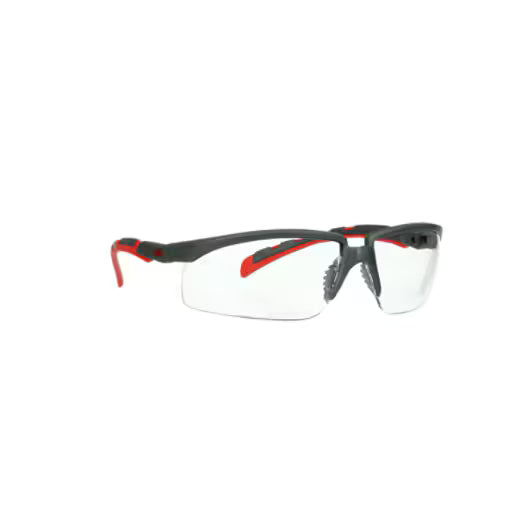 3M™ Solus™ Serie 2000, S2001SGAF-ROOD, grijs/rode veren, Scotchgard™ condenswerende coating, heldere AC-AK‑lenzen, 20/doos