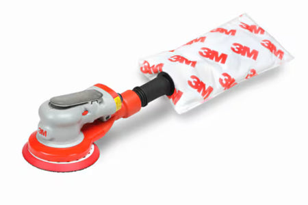 3M™ Elite pneumatisch excentrische schuurmachine met stofafzuiging + stofzak,  76 mm, 12.000 RPM, 2.5 mm uitslag