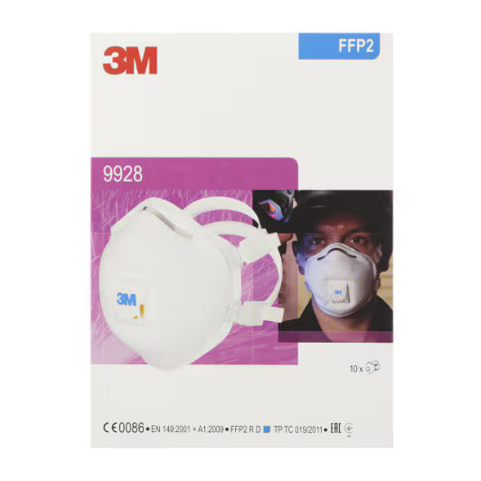 3M™ Lasrookmasker, FFP2, met ventiel, 9928