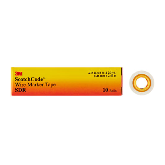 3M™ ScotchCode™ SDR-0/9 Kabelmarkering Navulrollen, Nummer 0-9, 10x Retailverpakking