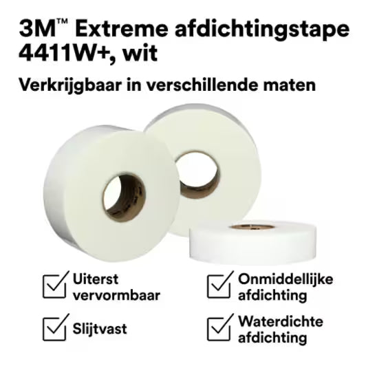 3M™ Extreme afdichtingstape 4411W+, Wit, 1219 mm x 33 m