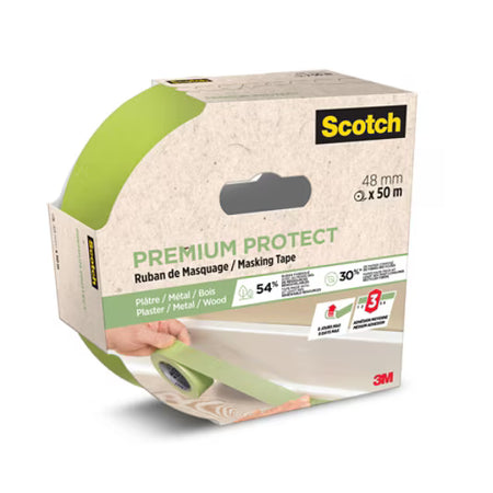 Scotch® Premium Protect Maskeertape, 48 mm x 50 m, 70% PEFC, SGSCH-PEFC-COC-110078