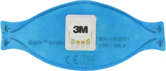 3M™ Aura™ Stofmasker, FFP3, met ventiel, 9432+