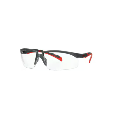 3M™ Solus™ Serie 2000, S2001SGAF-ROOD, grijs/rode veren, Scotchgard™ condenswerende coating, heldere AC-AK‑lenzen, 20/doos