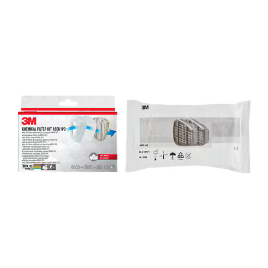 3M™ Filterset 6004-1, ABEK1P3 combinatiefilters (2x6059, 2x5935, 2x501)