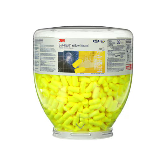 3M™ E-A-Rsoft™ Yellow Neons™ Oordoppen, navulfles, 500 paar/fles, PD-01-002