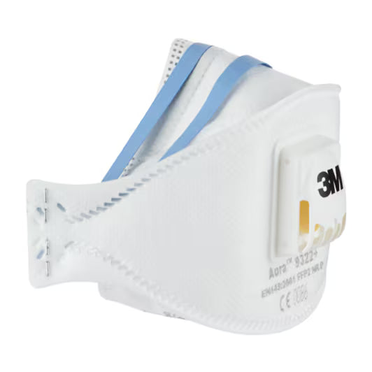 3M™ Aura™ Stofmasker voor handmatig en machinaal schuren 9322+, FFP2, ventiel, 5/pak
