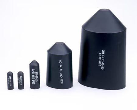 3M™ SKE 30/76 Warmtekrimpeindkap, Zwart, 76/30 mm