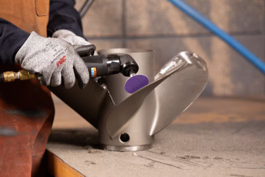 3M™ Cubitron™ 3 Roloc™ Duurzame slijpschijf 1184F, 80+ YF-weight, TR, Purple, 76 mm, 50/Carton, 200 ea/Case