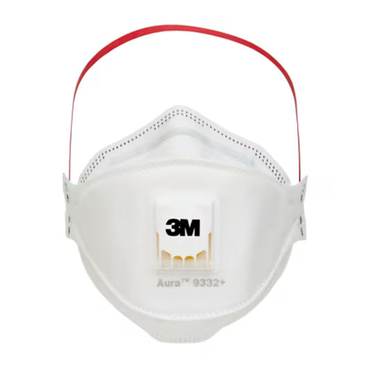 3M™ Aura™ Comfort Cool Flow™ Stofmasker 9332+, FFP3, met ventiel, 5/verpakking
