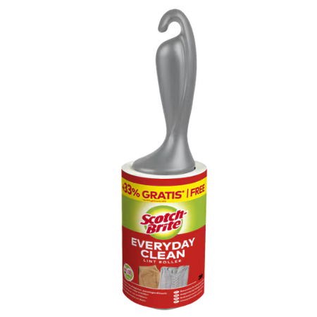 Scotch-Brite™ Everyday Clean pluizenkleefroller voor dagelijks gebruik, promo pak van 75 vellen (56 + 33% gratis), 1/Verpakking