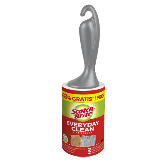 Scotch-Brite™ Everyday Clean pluizenkleefroller voor dagelijks gebruik, promo pak van 75 vellen (56 + 33% gratis), 1/Verpakking