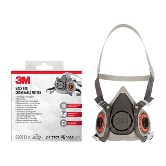 3M™ Mask body for Changeable Filters M, 6200BC1, 1/Pack