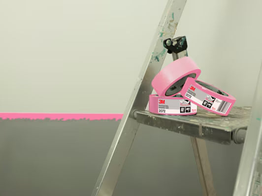 Professionele Maskeertape 2072 van 3M™, extra gevoelig, roze, 30 mm x 50 m,  1 rol/verpakking