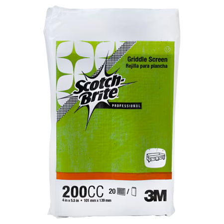 Scotch-Brite™ Bakplaatgaas 200CC, 101 mm x 139 mm, 20/Pak