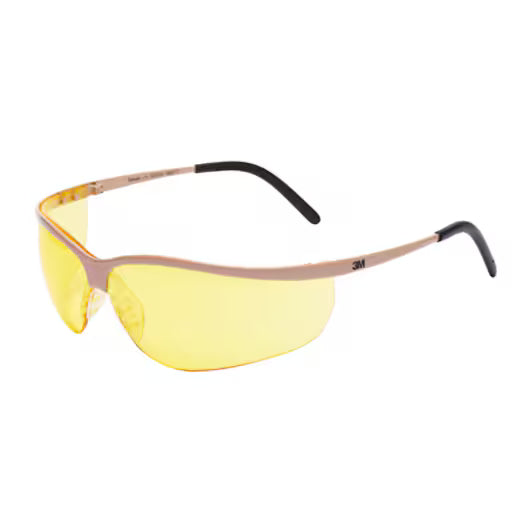 3M™ Metaliks™ Veiligheidssportbrillen, metalen montuur, krasbestendig/anticondens, amberkleurige lenzen, 71461-00002